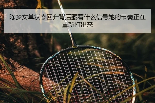 陈梦女单状态回升背后藏着什么信号她的节奏正在重新打出来